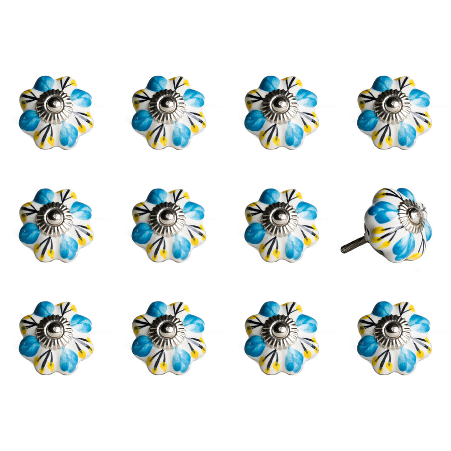 Knob-It Vintage Cabinet Drawer Knobs Set 12-Piece Colorful Hand-Painted Bohemian Image 1