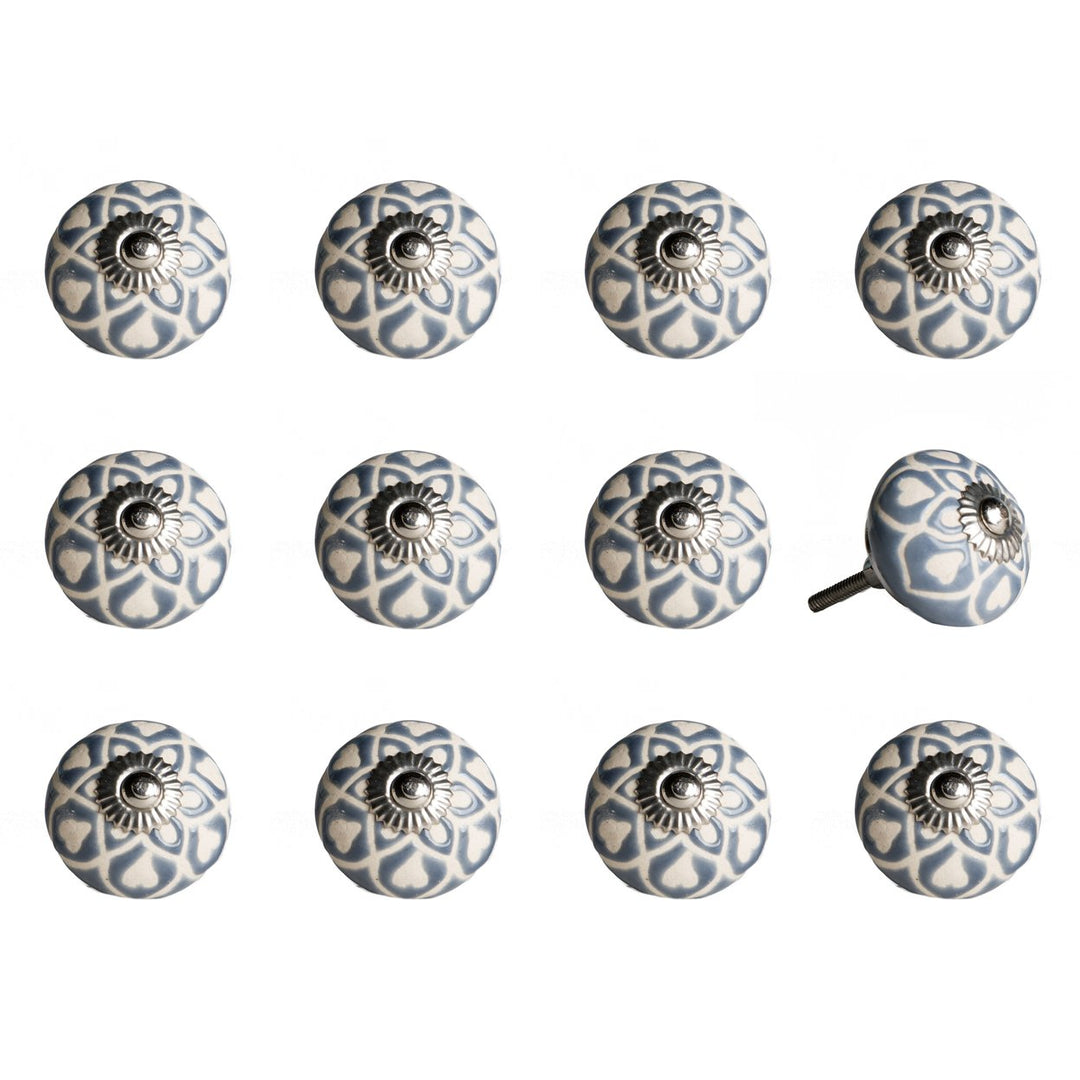 Knob-It 12-Piece Vintage Cabinet Drawer Knobs Hand Painted Bohemian 20 Inch Image 1