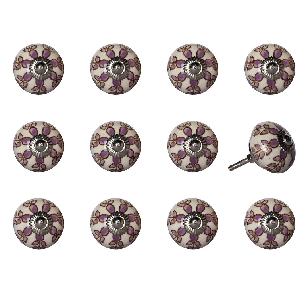 Knob-It 12-Piece Vintage Cabinet Drawer Knobs Hand Painted Bohemian Style 21" Image 1