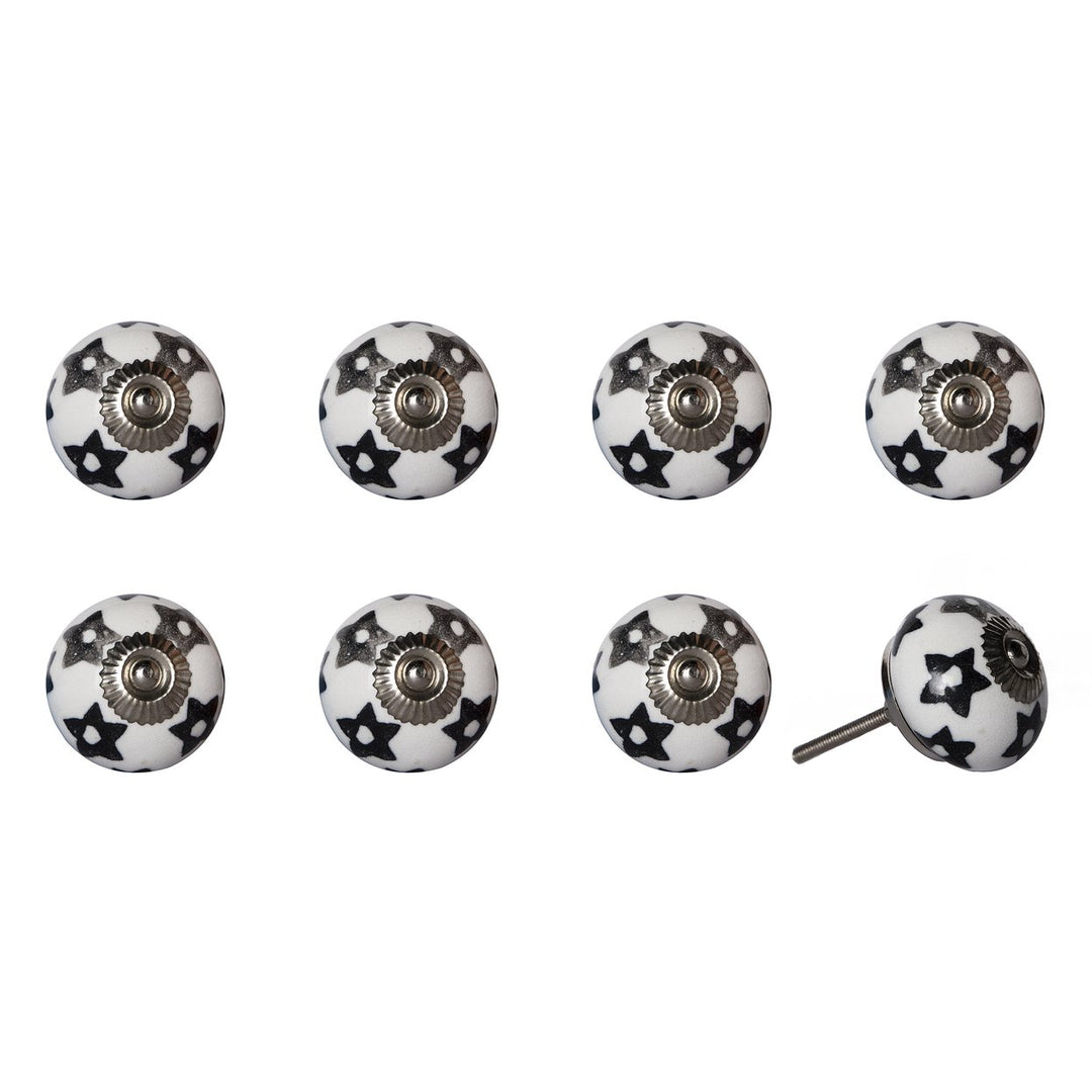 Knob-It Vintage Cabinet and Drawer Knobs 8-Piece Hand Painted 5-Inch Bohemian Charm Image 1