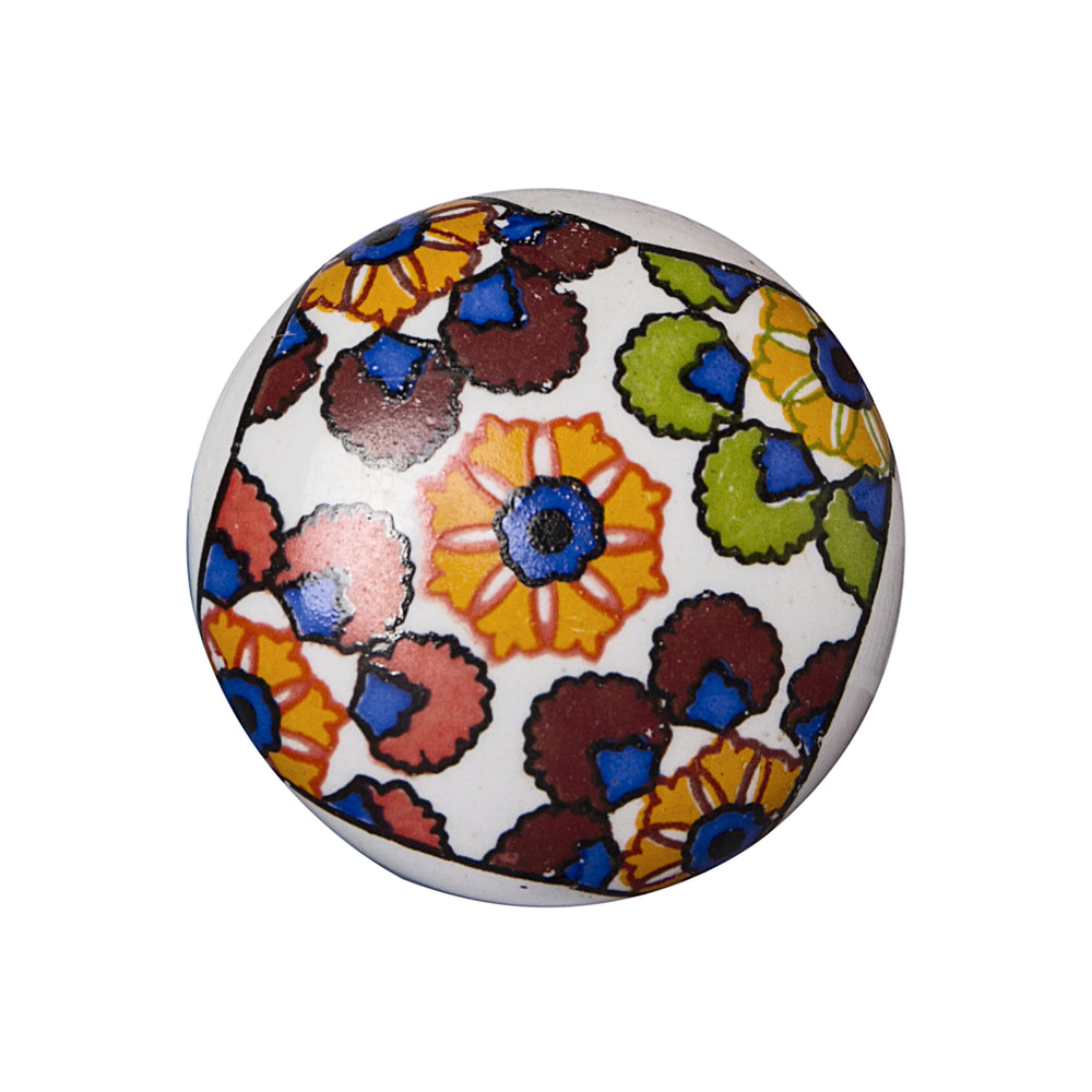 Knob-It Vintage Cabinet Drawer Knobs 8-Piece Hand Painted 6-Inch Bohemian Style Image 2