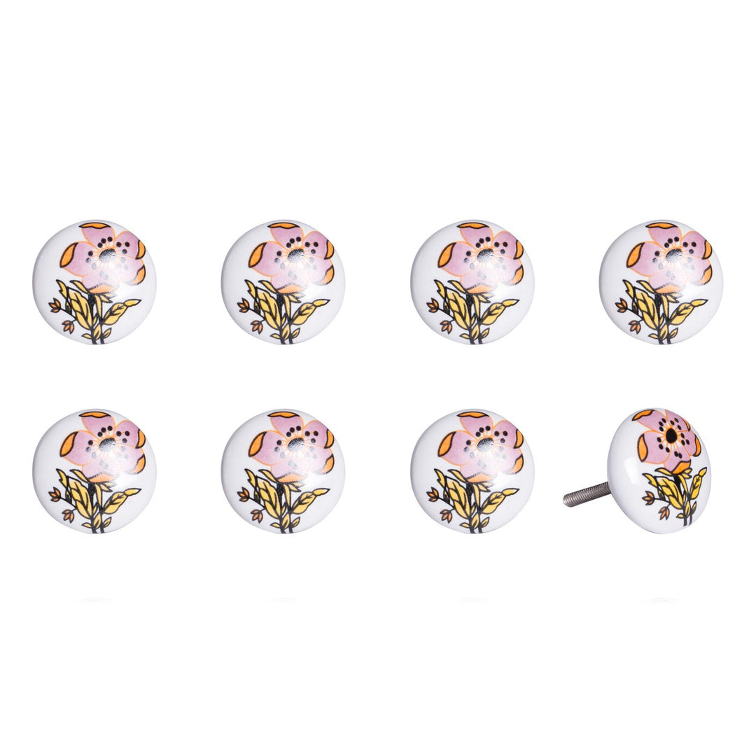 Knob-It Vintage Cabinet Drawer Knobs 8-Piece Hand Painted 6-Inch Bohemian Style Image 1