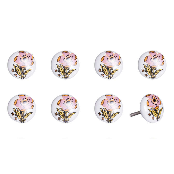 Knob-It Vintage Cabinet Drawer Knobs 8-Piece Hand Painted 6-Inch Bohemian Style Image 1