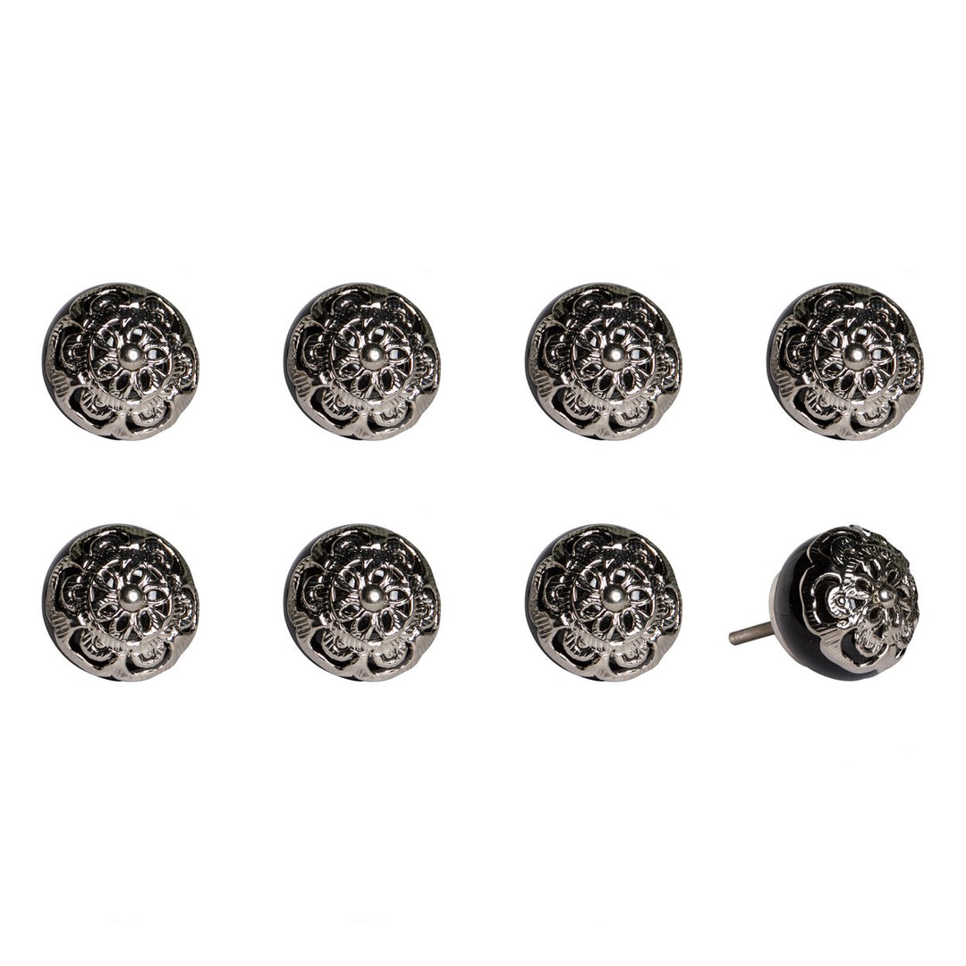 Knob-It Vintage Cabinet Drawer Knobs 8-Piece Hand Painted 6-Inch Bohemian Style Image 1