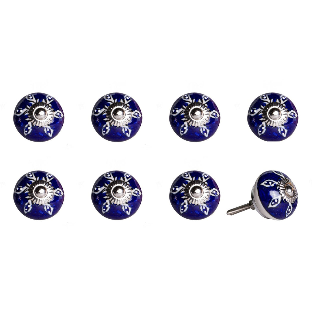 Knob-It Vintage Cabinet Drawer Knobs 8 Piece Hand Painted Bohemian 10 Inch Image 1