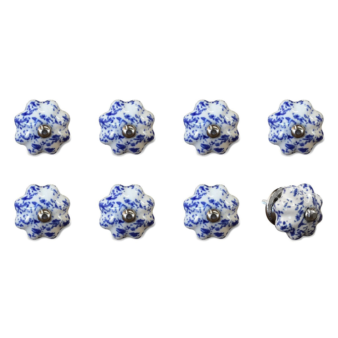 Knob-It Vintage Cabinet Drawer Knobs 8-Piece Set Colorful Hand Painted 15 Inch Image 1