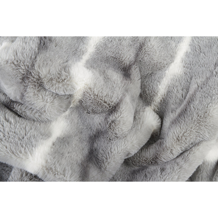 Luxe Faux faux Throw 50x60 Classic Sheepskin Soft Plush Blanket Image 2