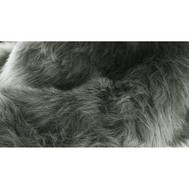 Luxe Faux Sheepskin Circular Rug 6ft Soft Natural Color 1-Piece Image 8