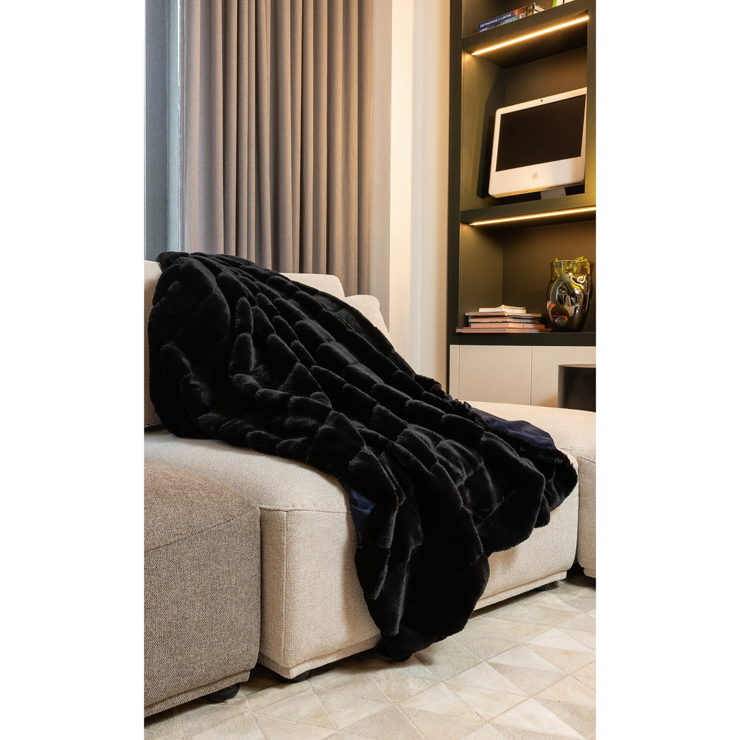 Luxe Faux faux Throw 50x60 Natural Sheepskin 1 Piece Classic Style Image 8