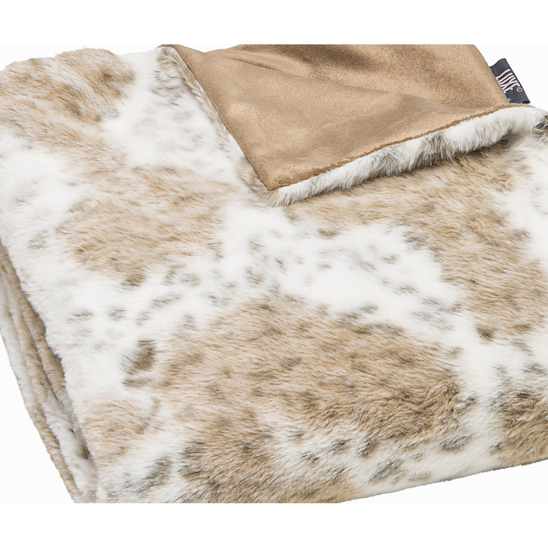 Luxe Faux faux Throw Blanket 50x60 Soft Cozy Sheepskin Style Image 5