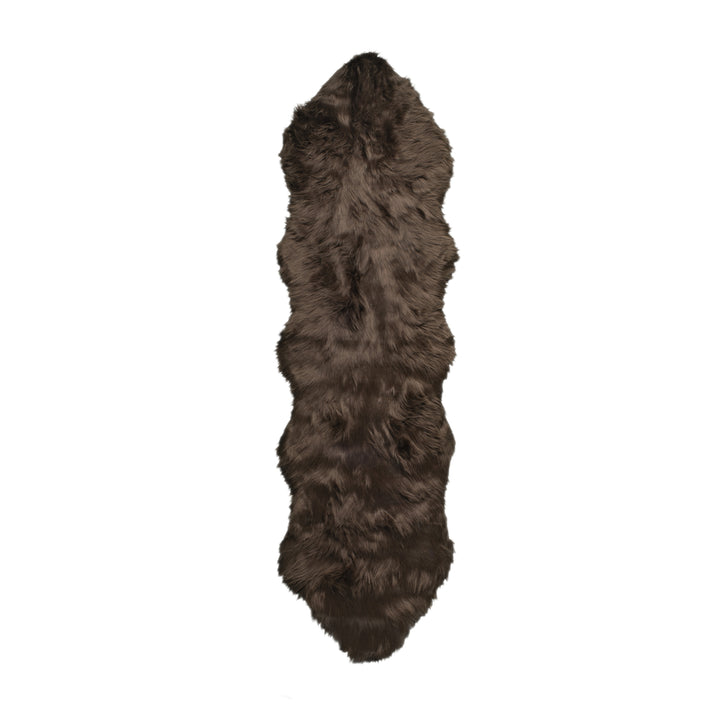 Luxe Gordon Faux Sheepskin Rug 2x6 Natural Color 100% faux Image 1