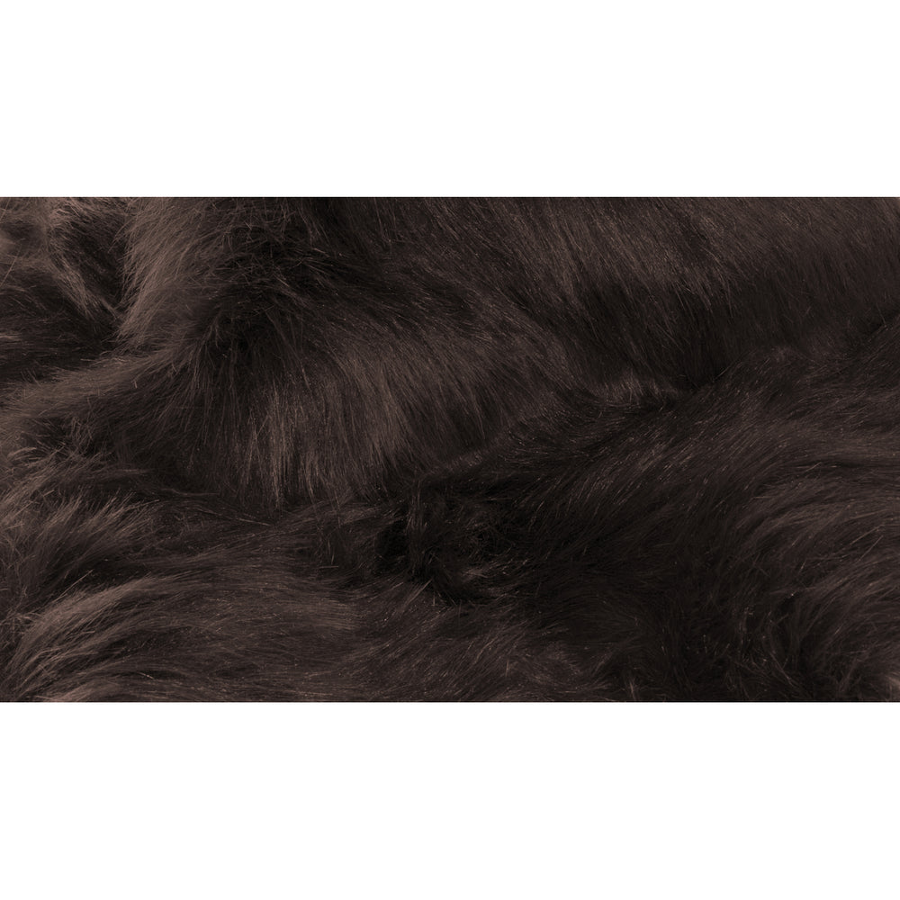 Luxe Gordon Faux Sheepskin Rug 2x6 Natural Color 100% faux Image 2