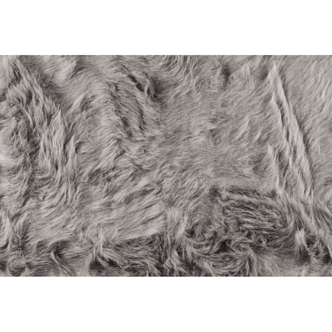 Luxe Gordon Faux Sheepskin Rug 2x6 Natural Color 100% faux Image 8