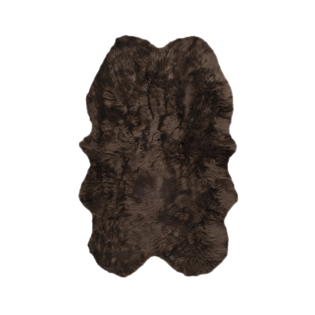 Luxe Gordon Faux Sheepskin Quattro Rug 4x6 100% Natural faux Image 1