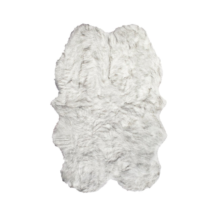 Luxe Gordon Faux Sheepskin Quattro Rug 4x6 Natural Soft 1 Inch Image 4