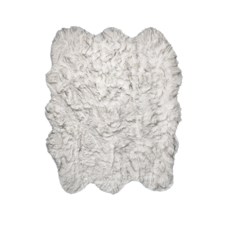 Luxe Gordon Faux Sheepskin Rug 5x6 Natural Soft Warm 1 Piece Image 4