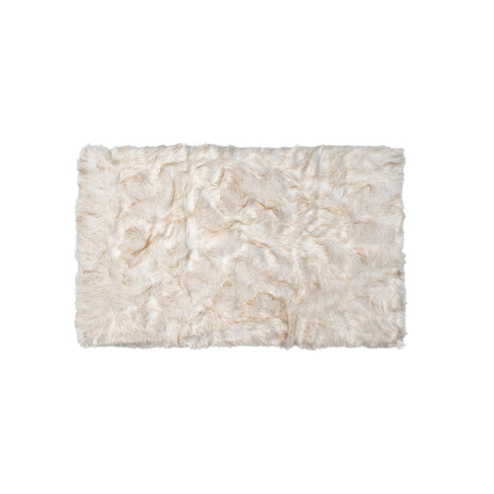 Luxe Hudson Faux Sheepskin Trio Rug 3x5 Natural Soft Area Rug Image 4