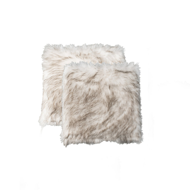 Luxe Laredo Faux Sheepskin Chair Pad 17x17 2-Piece Micro Suede Image 3