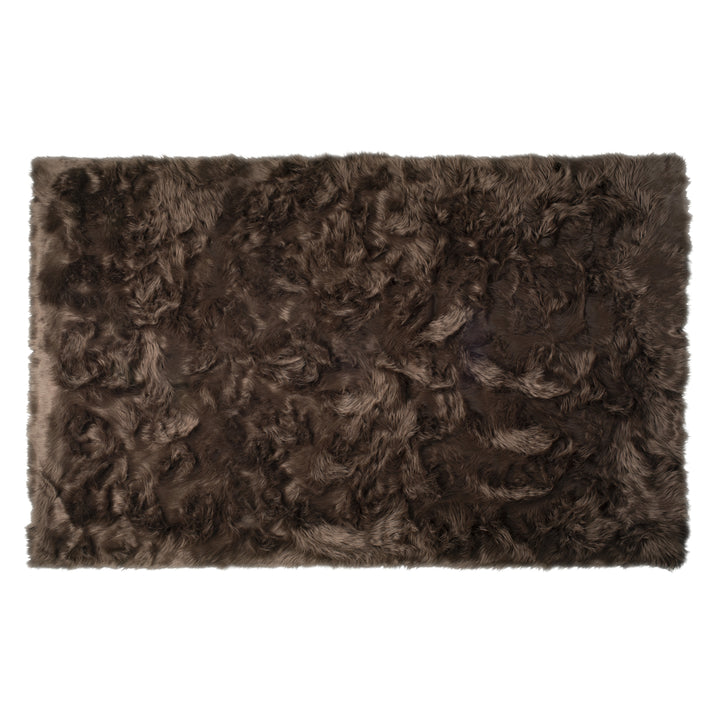 Luxe Hudson Faux Sheepskin Rug 5x8 Natural Soft Textured Indoor Image 7