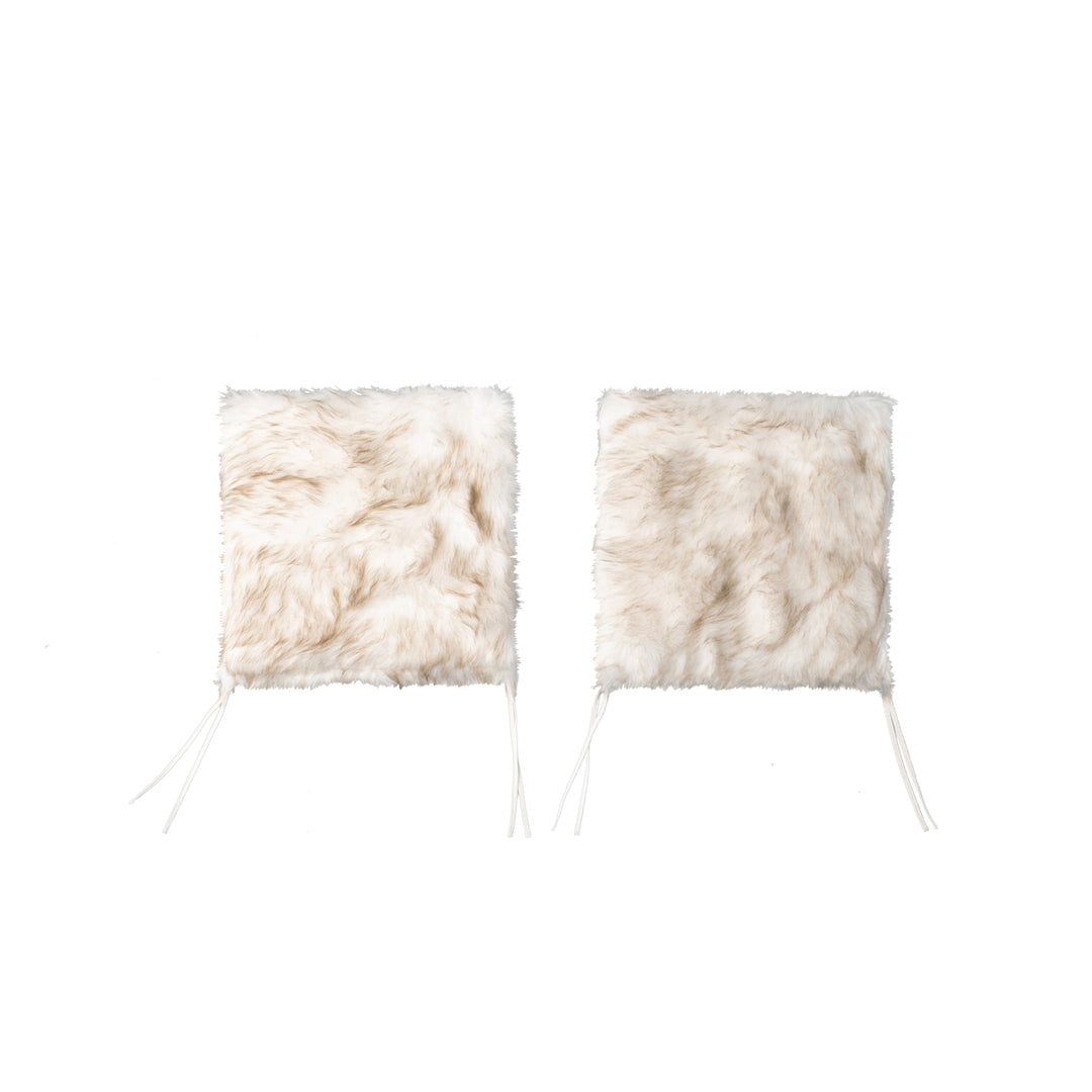 Luxe Laredo Faux Sheepskin Chair Pad 17x17 2-Piece Micro Suede Image 9