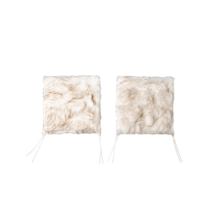 Luxe Laredo Faux Sheepskin Chair Pad 17x17 2-Piece Micro Suede Image 1