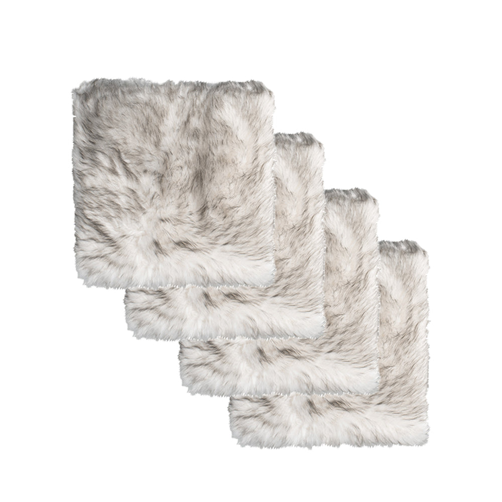 Luxe Laredo Faux Sheepskin Chair Pad 4-Piece 17"x17" 1 Image 7