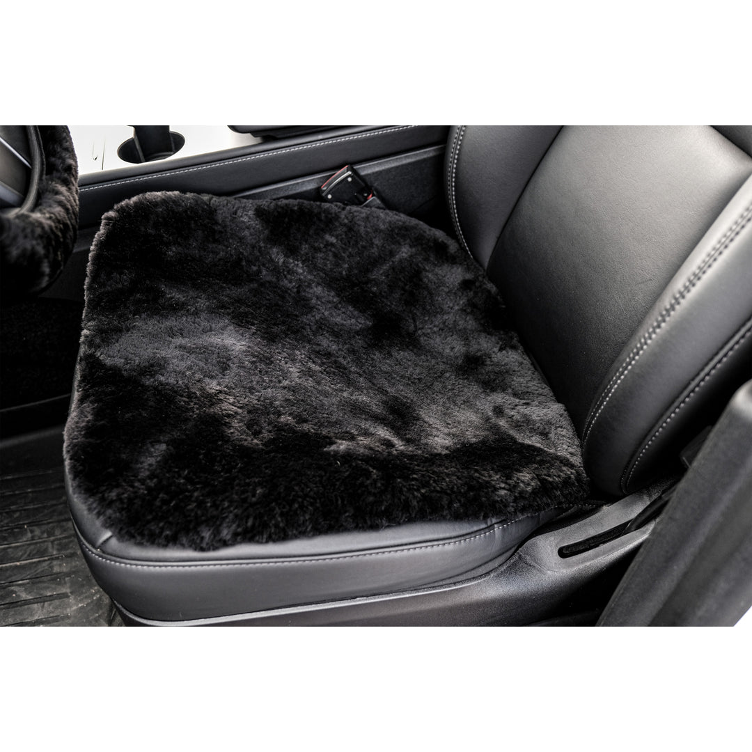 Natural Sheepskin Car Seat Pad 19x19 2 Inch Cushion Cooling Warming Comfort Image 5