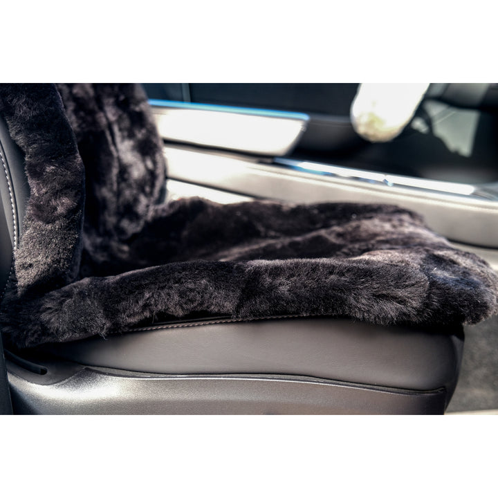 Natural Sheepskin Car Seat Pad 19x19 2 Inch Cushion Cooling Warming Comfort Image 8