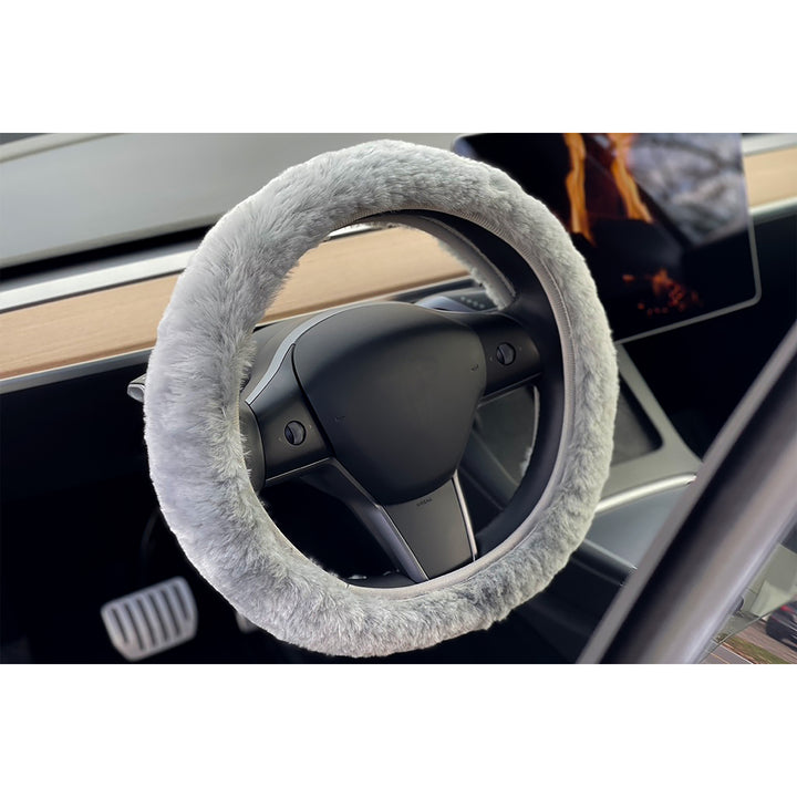 Natural Automotive Classic Sheepskin Steering Wheel Cover  1-Piece Image 11