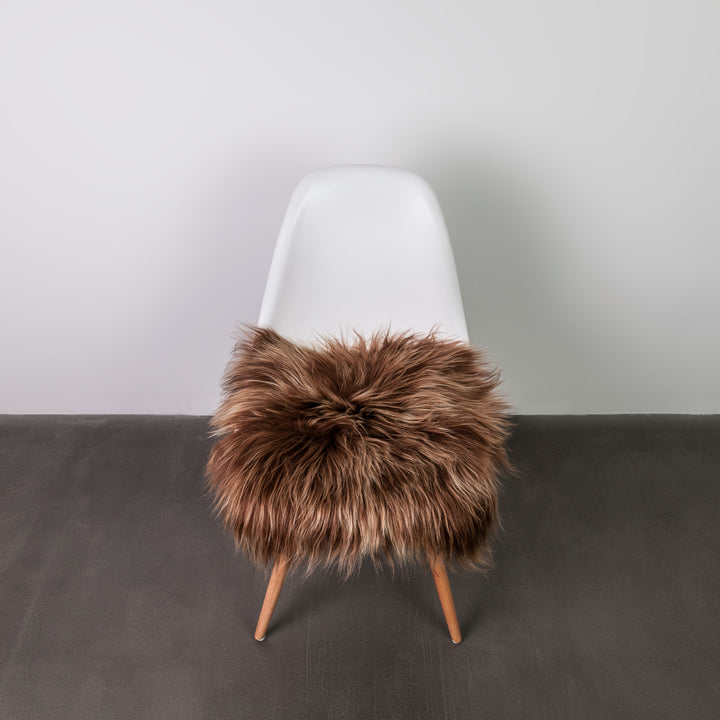 Natural  Icelandic Sheepskin Chair Pad  1-Piece  15"x15" Image 5