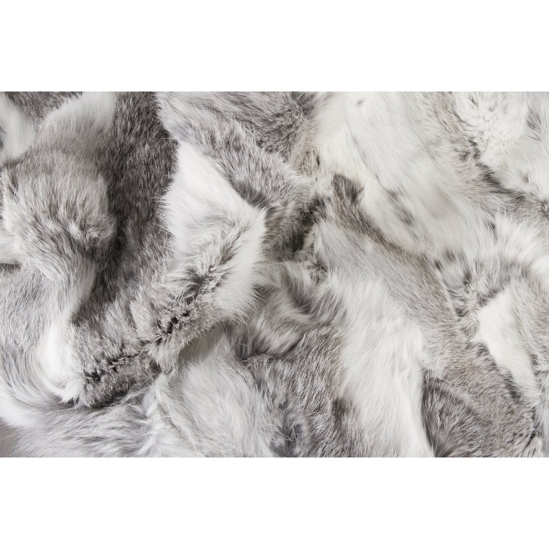 Natural Rabbit faux Throw Blanket 50x60 Hand-Tufted Ultra Soft Cozy Decor Image 9