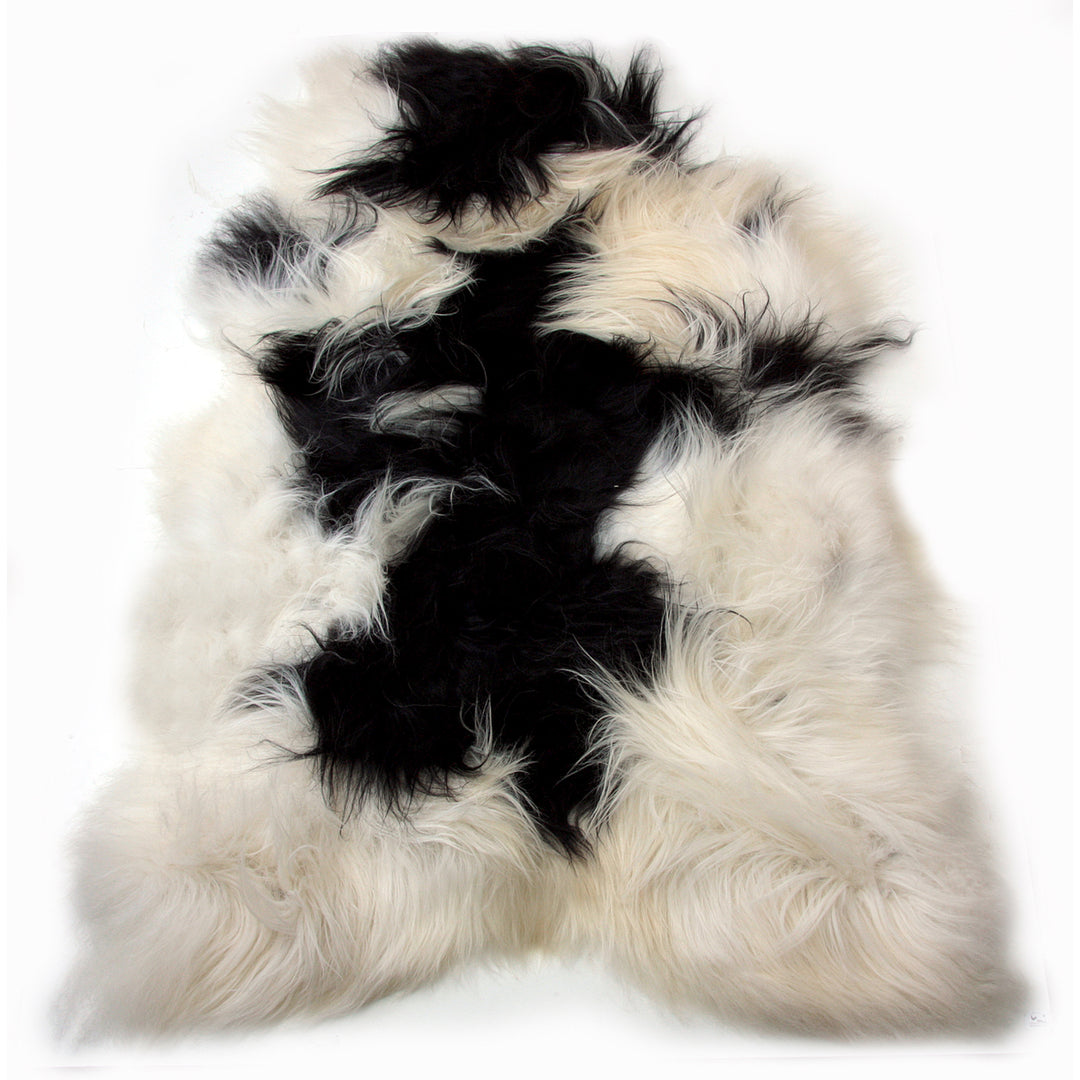 Icelandic Sheepskin Single Long-Haired Rug 2x3 Natural 100% faux Image 3