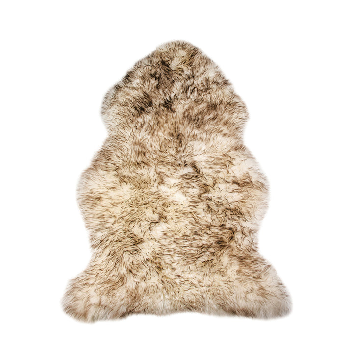 Milan Sheepskin Rug 2x3 Natural faux Single Piece Soft Touch Image 1