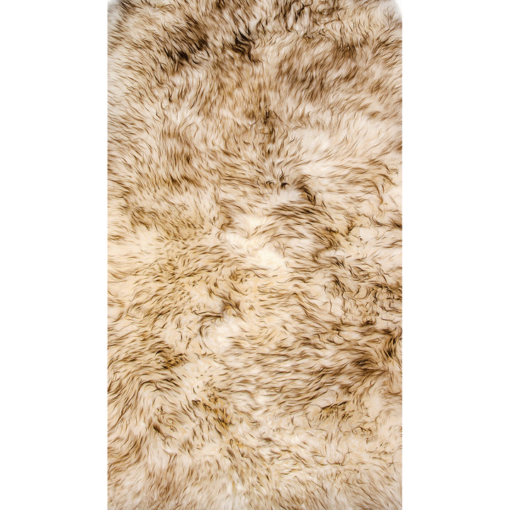 Milan Sheepskin Rug 2x3 Natural faux Single Piece Soft Touch Image 6