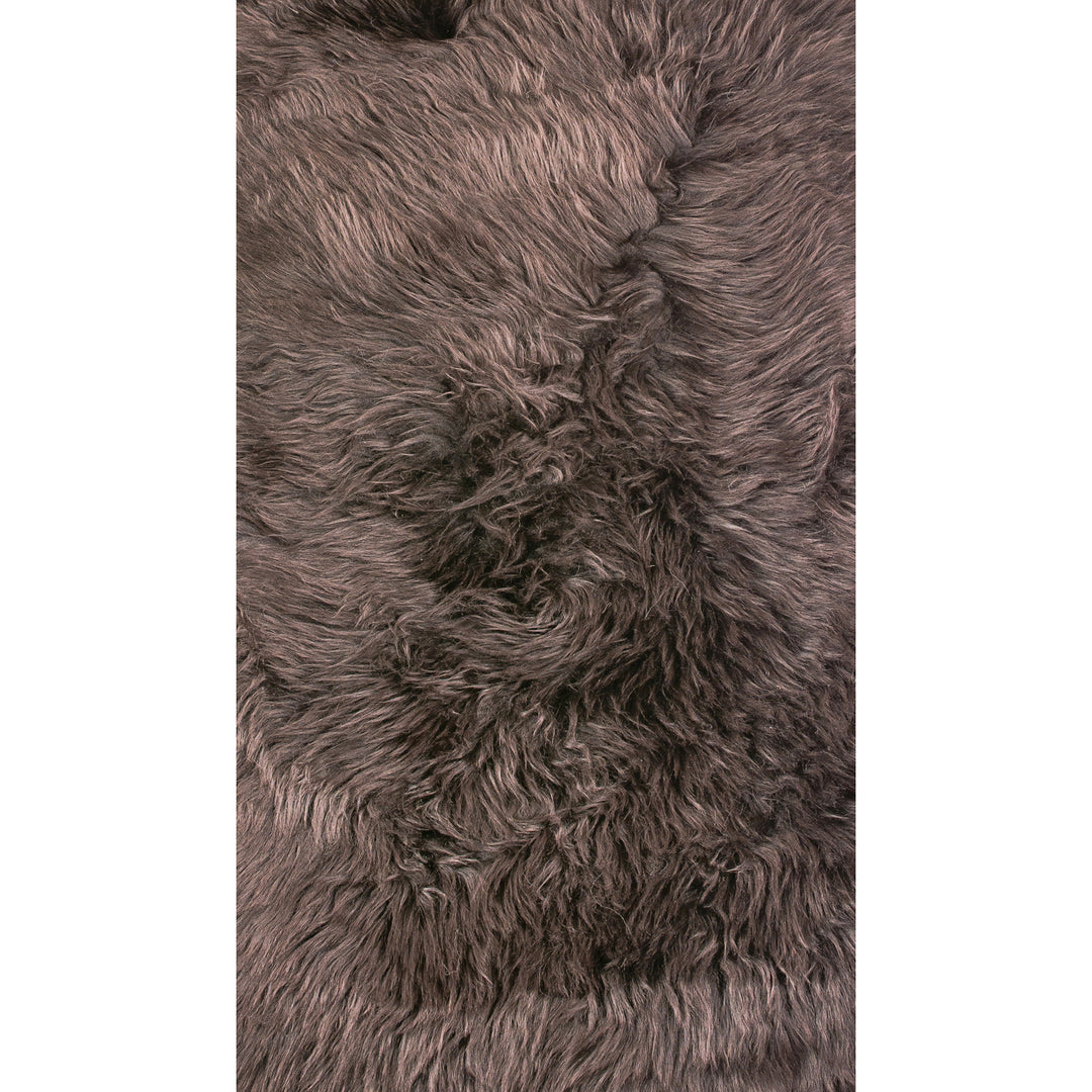 Milan Sheepskin Rug 2x3 Natural faux Single Piece Soft Ivory Image 6