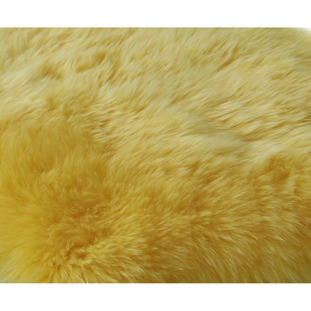 Milan Sheepskin Single Rug 2x3 100% Natural faux Soft Ivory Color Image 8