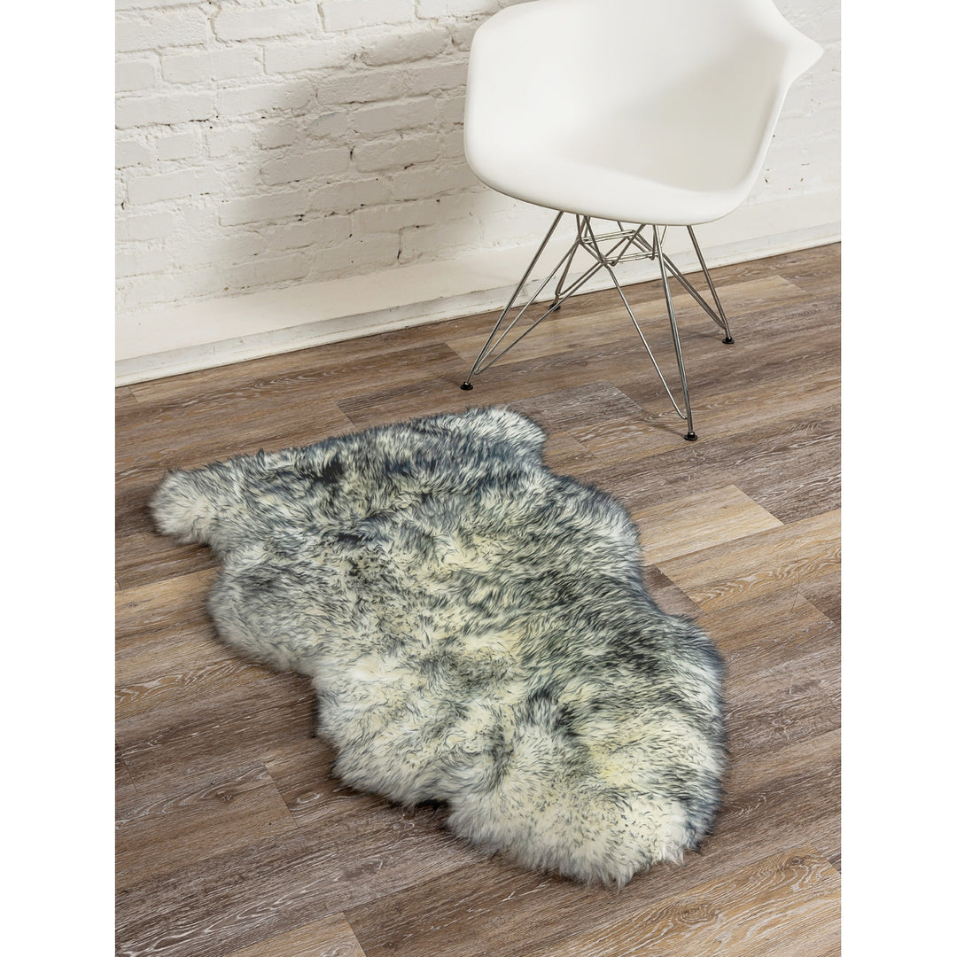 Milan Sheepskin Rug 2x3 Natural faux Single Piece Soft Touch Image 10