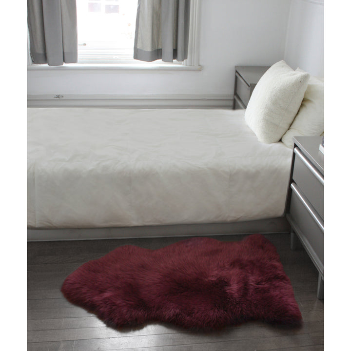 Milan Sheepskin Rug 2x3 Natural faux Single Rug Soft Cozy 100% faux Image 8