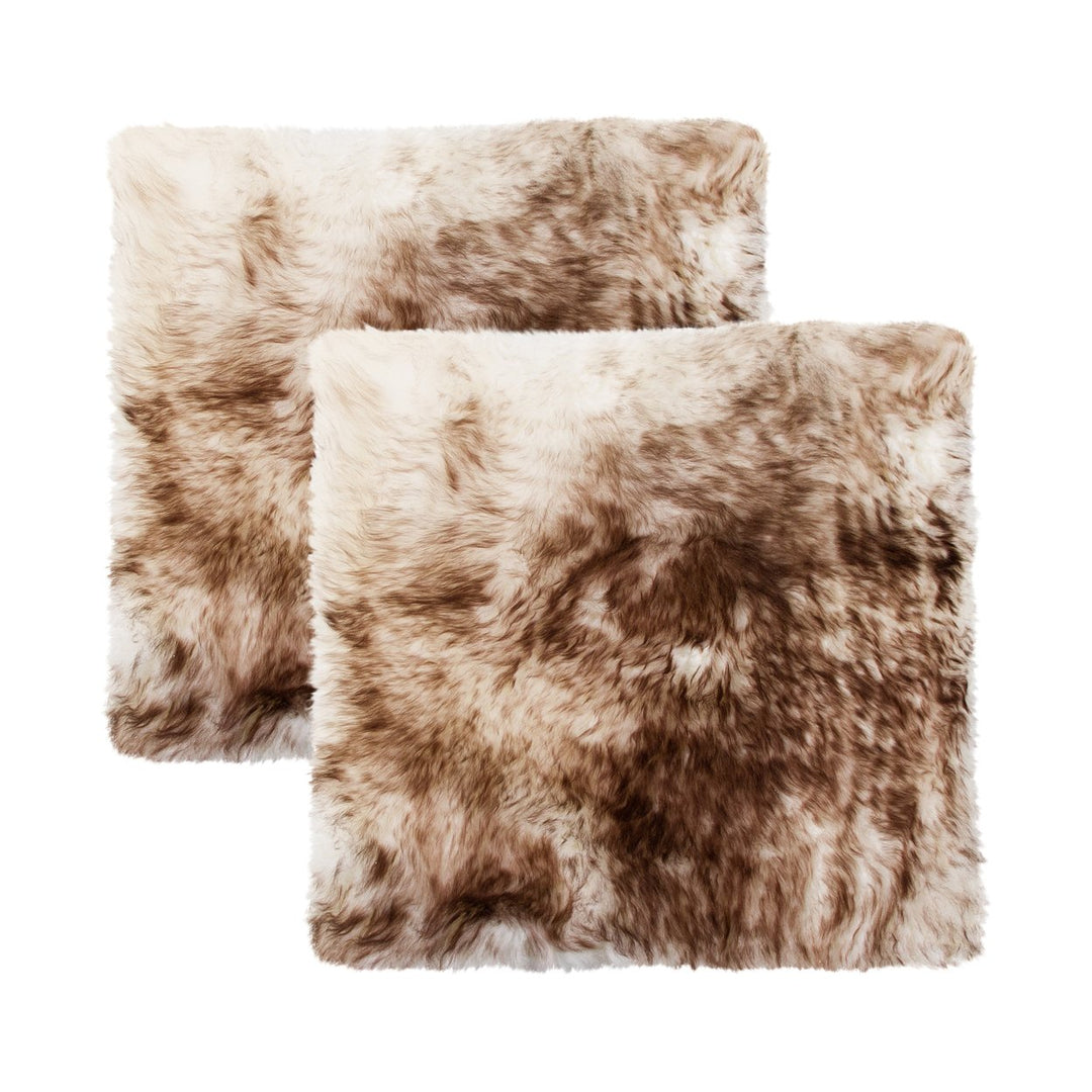 Zealand Sheepskin Chair Pad 17x17 Natural 2-Piece Soft Anti-Skid Backing Image 1