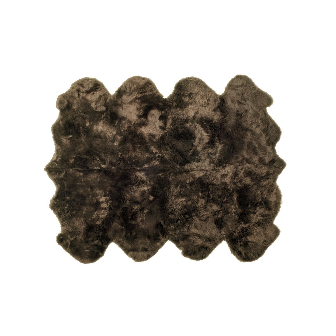 Natural   Zealand Sheepskin Octo Rug  1-Piece  7x6  1 Image 3