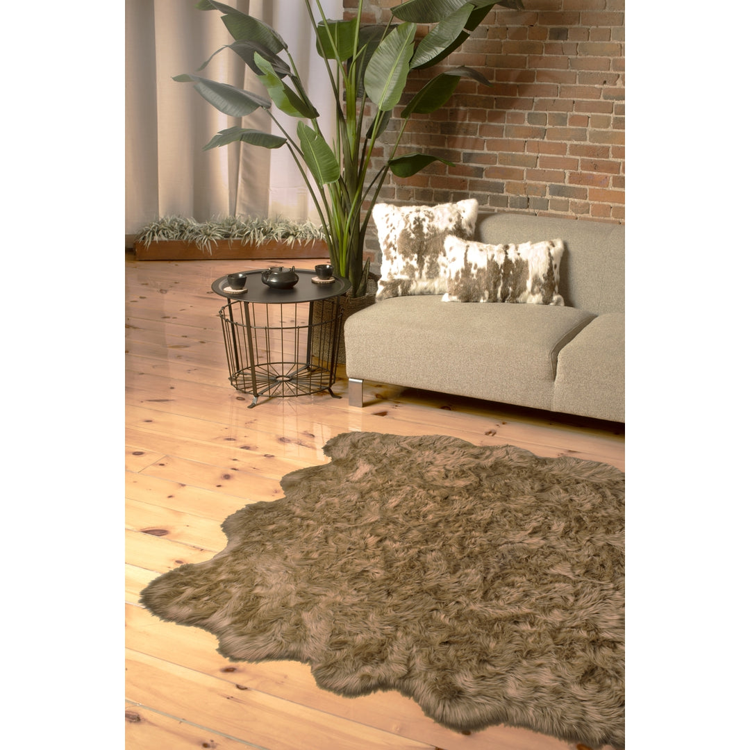 Zealand Sheepskin Octo Rug 7x6 Natural 100% Sheepskin 2 Inch Thick Image 6