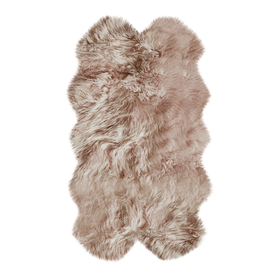 Zealand Sheepskin Quattro Rug 4x6 Natural 100% faux Soft Luxury Image 1