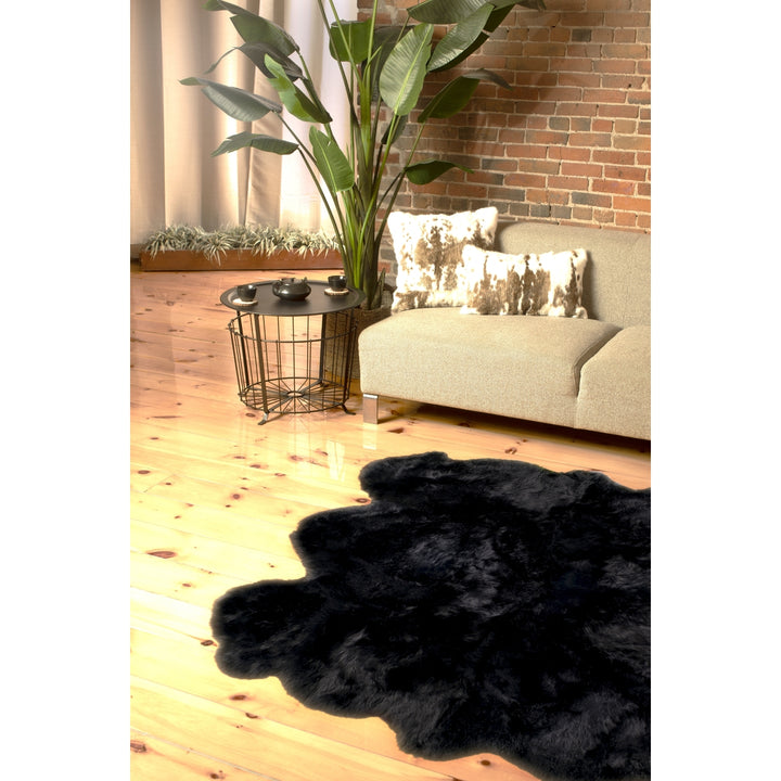 Natural Zealand Sheepskin Rug 5x6 1-inch Thick Soft 1-Piece Image 5