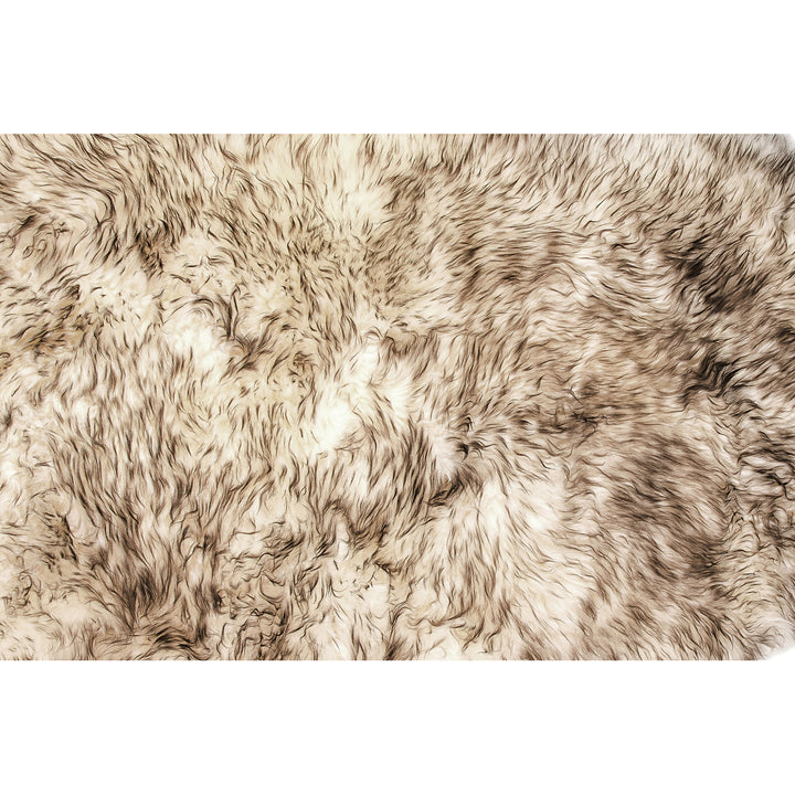 Natural  Zealand Sheepskin Trio Rug 3x5 100% faux Soft White Image 2