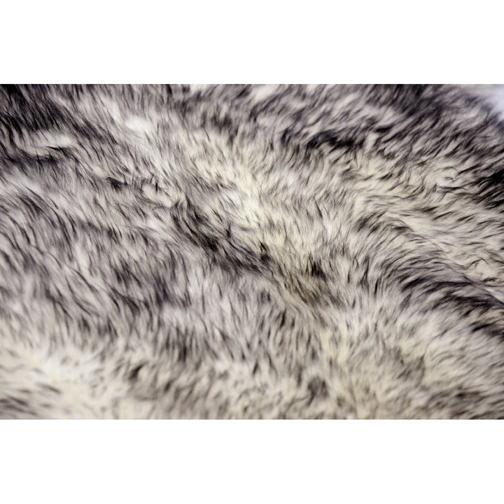 Natural  Zealand Sheepskin Trio Rug 3x5 100% faux Soft White Image 5