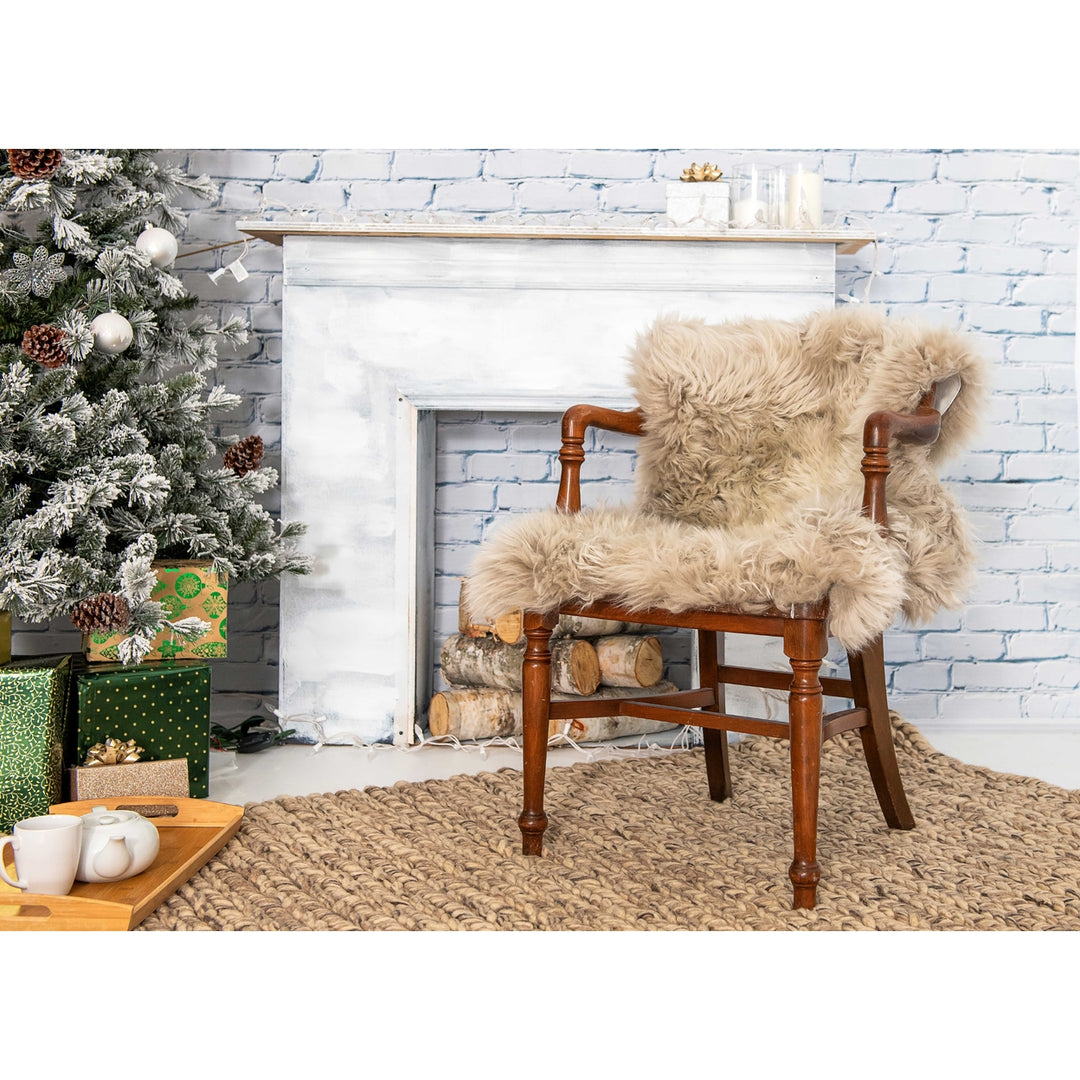 Natural Zealand Sheepskin Rectangular Rug 2x3 Feet 100% Wool Single Piece Image 7