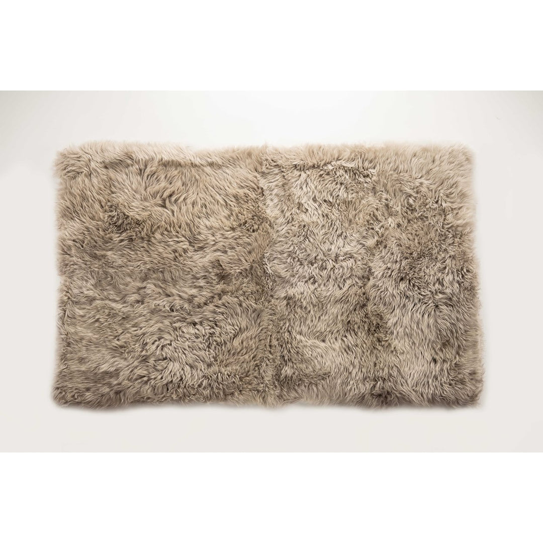 Zealand Sheepskin Rectangular Rug Natural 3x5 Soft Warm Decor 100% faux Image 1