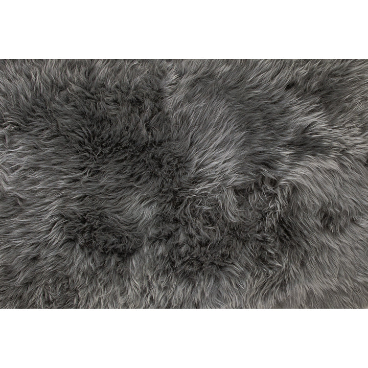 Natural  Zealand Sheepskin Trio Rug 3x5 100% faux Soft White Image 8