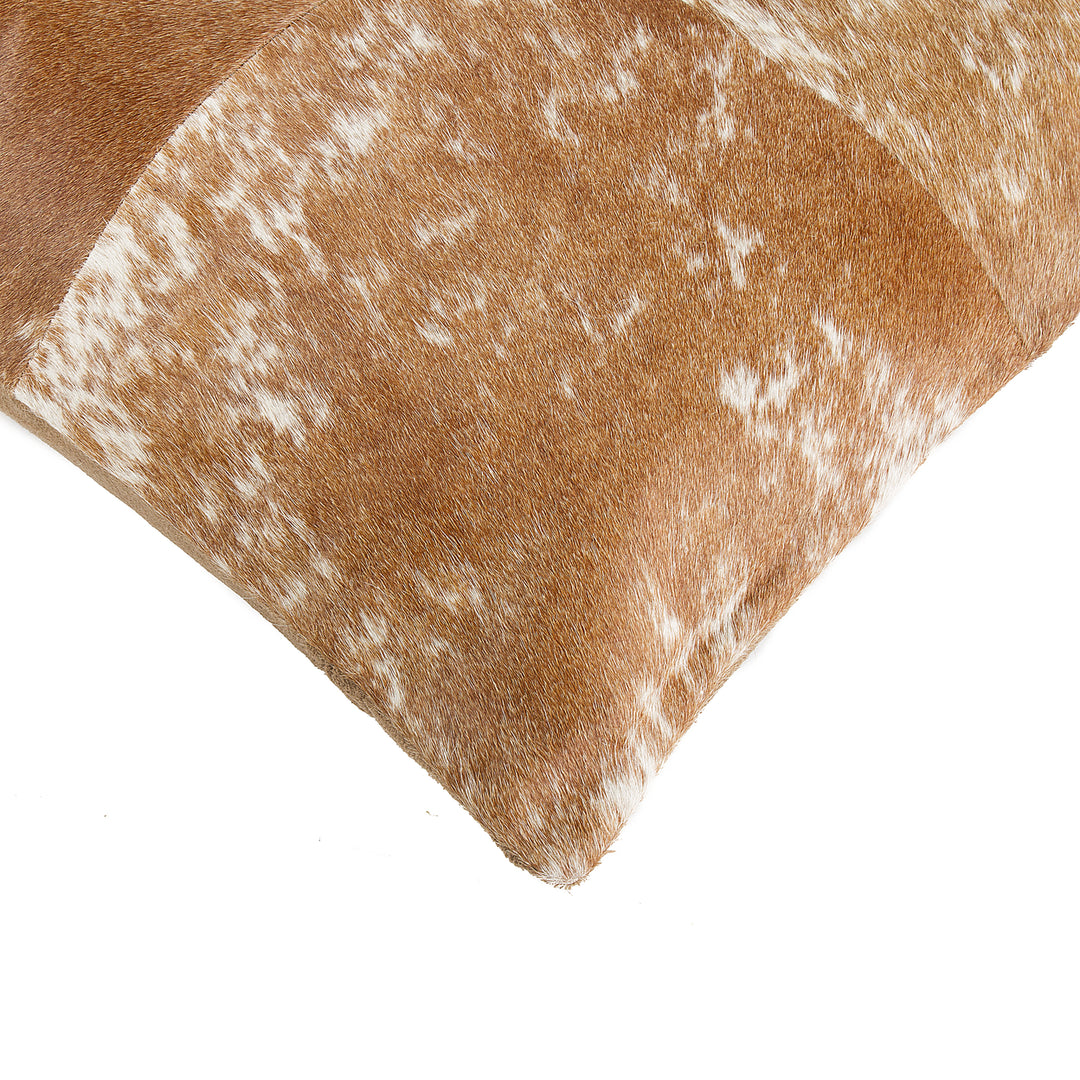 Torino Cowhide Pillow Set 18x18 Natural Color 100% Indian Cowhide 2-Piece Image 4