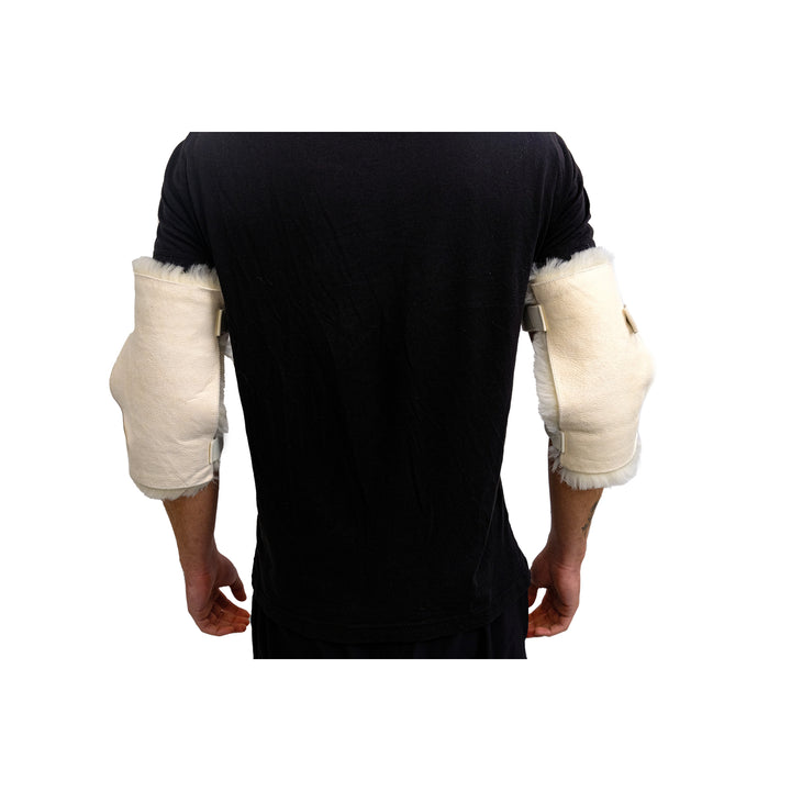 Natural Medical Sheepskin Elbow Protectors 2-Piece 10x6 Therapeutic Wool Image 4